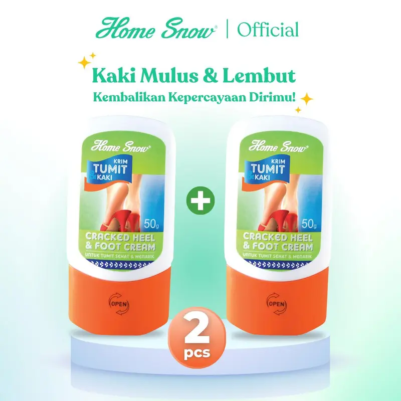 2 Pcs  Home Snow Krim Tumit Kaki 50g-Pelembut & krim tumit pecah-pecah Kapalan Kering 0