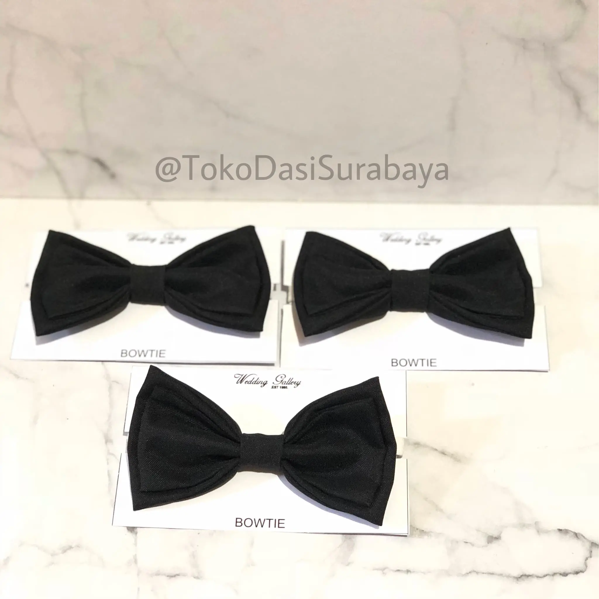 Dasi kupu bowtie hitam murah dasi pita black lokal ready stok