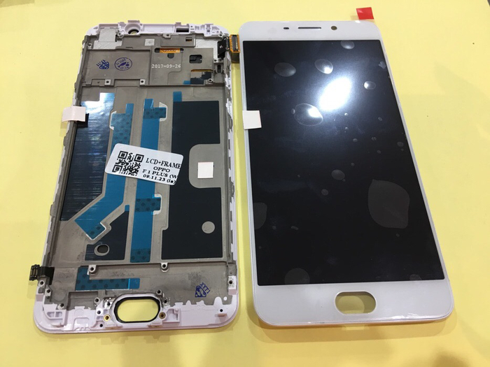 Gambar LCD OPPO F1+ F1 PLUS R9 + TOUCHSCREEN + FRAME ORIGINAL - Putih dari BOLANG SPAREPART Kota Jambi Tokopedia