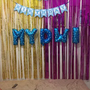 Tirai Rumbai Foil Aneka Warna