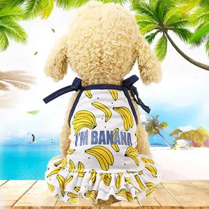 I’M BANANA DRESS//Baju Hewan Anjing Kucing/ Pakaian Kostum Pet dog