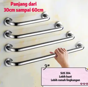 Sus 304 Pegangan kamar mandi 40cm bathub toilet stainless steel