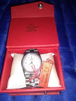 Product Review of Mirage Watch - Jam Tangan Analog Wanita Casual Silver Permata RX M Tahan Air Kaca Stainless Watches from Tokopedia customer review 1