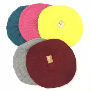 Topi barret wool rajut