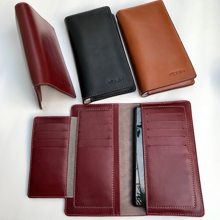 Gambar Samsung Galaxy Note 9 Leather Case | Samsung Note9 Wallet Case dari PoshLeatherCase Kota Administrasi Jakarta Barat Tokopedia