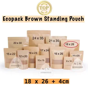 Ziplock bag | kraft paper bag | standing pouch | kemasan 18 x 26 cm