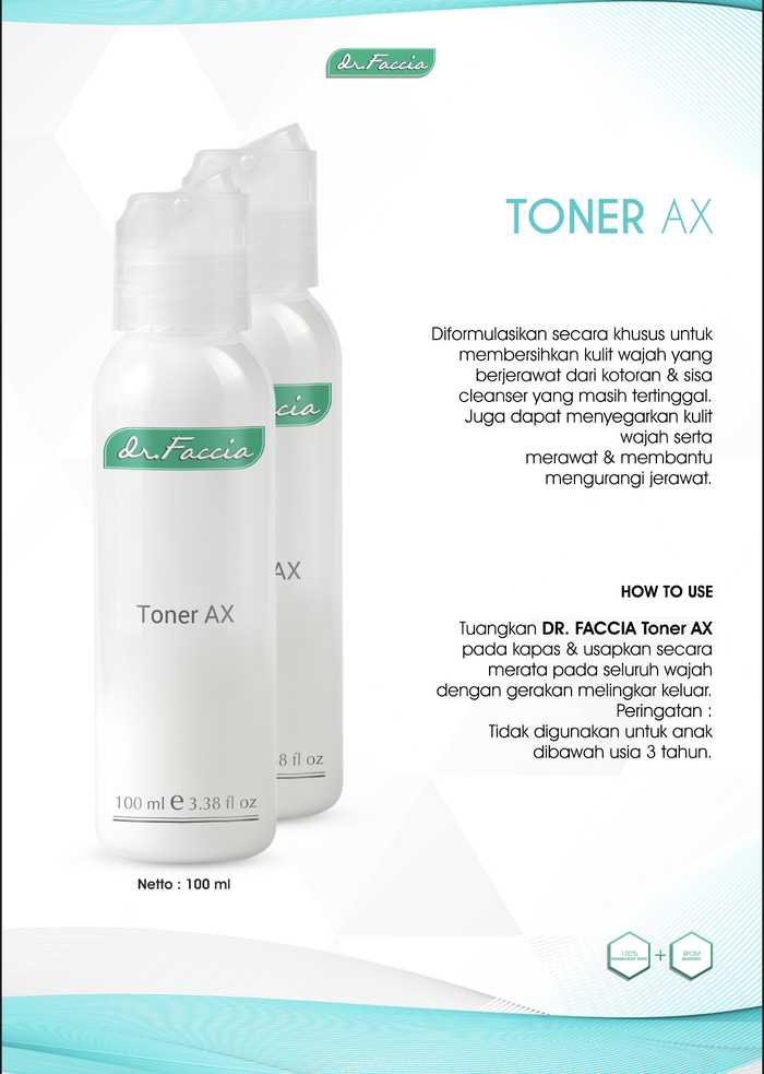 Gambar dr Faccia Toner AX - Toner penyegar kulit Berjerawat(02 007 003) dari Theraskinbest Kota Administrasi Jakarta Barat Tokopedia