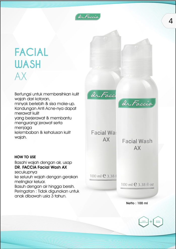 Gambar dr Faccia Facial Wash AX - Sabun Kulit Berjerawat (02 001 003) dari Theraskinbest Kota Administrasi Jakarta Barat Tokopedia