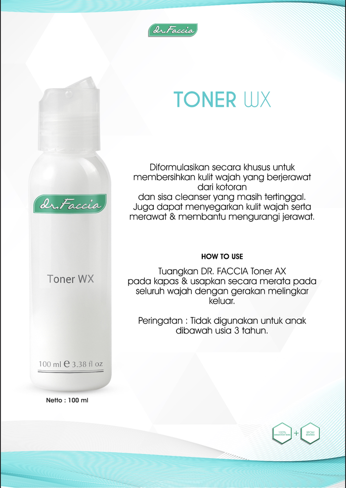 Gambar dr Faccia - Toner WX- Toner Whitening ( 02 007 006) dari Theraskinbest Kota Administrasi Jakarta Barat Tokopedia