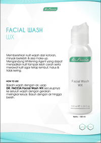 Gambar dr Faccia -Facial Wash WX - Sabun Wajah Whitening ( 02 001 004 ) dari Theraskinbest Kota Administrasi Jakarta Barat 1 Tokopedia