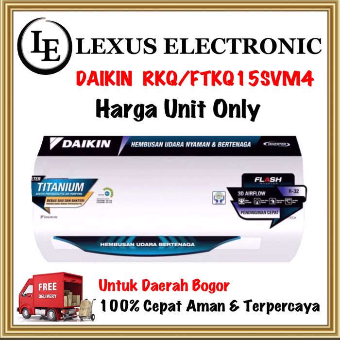 Gambar FTKQ15SVM4 | RKQ15SVM4 | AC DAIKIN 1/2PK | R32 | THAILAND INVRTER dari lexus electronic mall Kota Bogor Tokopedia