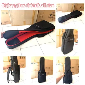 Gigbag/tas gitar elektrik hitam kuat dan empuk