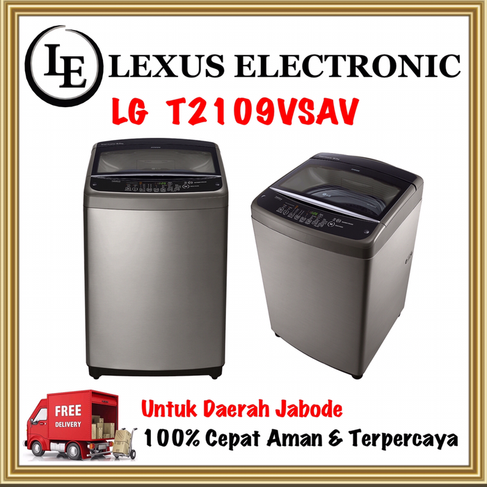 Gambar MESIN CUCI TOP LOADING LG | T2109VSAV | T 2109VSAV - 9 KG - LG dari lexus electronic mall Kota Bogor Tokopedia