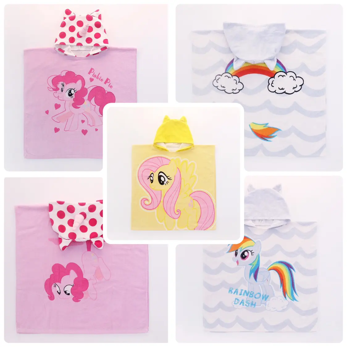 Bathrobe Jubah Handuk mandi ponco anak lucu karakter my little pony