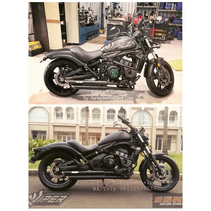 Knalpot Kawasaki Vulcan 650s Model Trudual Cruiser Header Pipe 2-2