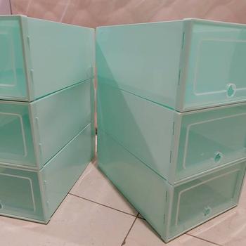 Product Review of 1 SET/ 3PCS KOTAK SEPATU/SANDAL TRANSPARAN/SHOES BOX/RAK SEPATU from Tokopedia customer review 2
