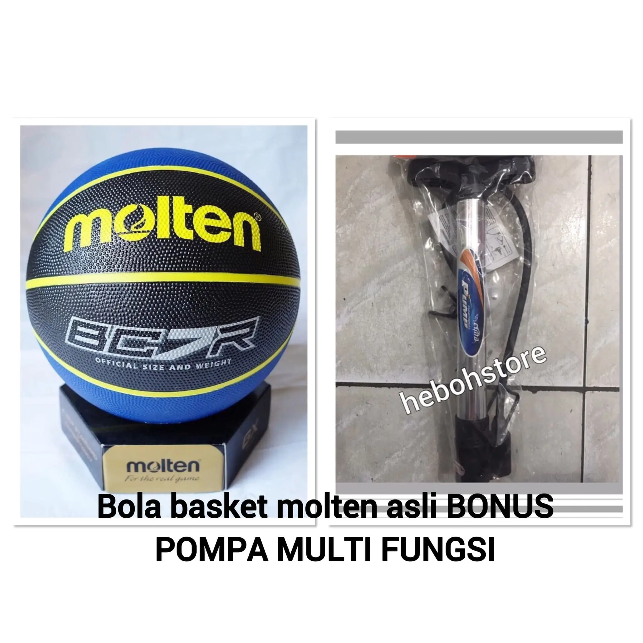 BOLA BASKET MOLTEN BC7R ASLI BONUS POMPA MULTI FUNGSI PROMO!!!