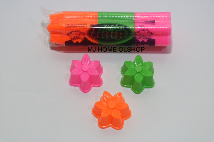 Gambar (3 Lsn) Cetakan Tulip / Agar / Kue / Pudding / Bolu kukus / Jelly dari MJHOMEOLSHOP Kab. Tangerang Tokopedia