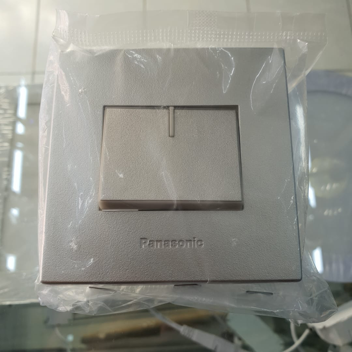 Gambar SAKLAR SERI PANASONIC IN BOW 1 TOMBOL SILVER dari Infinity Lighting Kota Administrasi Jakarta Pusat Tokopedia