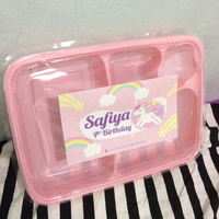 Gambar Bento Box Ulang Tahun plus Stiker Label dari Rinjani Design Project Kab. Bogor 1 Tokopedia