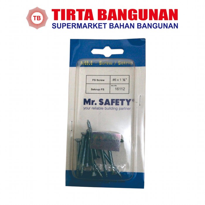 Gambar MR SAFETY SEKRUP KAYU 16112 6X1 1/2” dari Tirta Bangunan Kota Depok Tokopedia