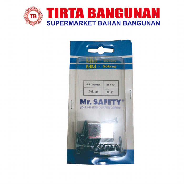 Gambar MR SAFETY SEKRUP 16103 6X3/4” Kepala Sekerup Ulir dari Tirta Bangunan Kota Depok Tokopedia