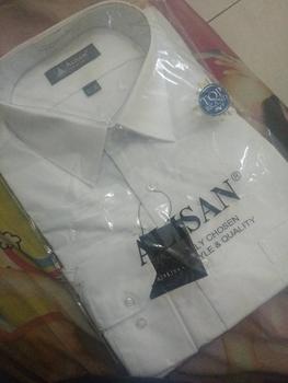Product Review of JUMBO XXL -XXXXL Alisan Kemeja Pria Polos Putih Reguler Lengan Panjang from Tokopedia customer review 0