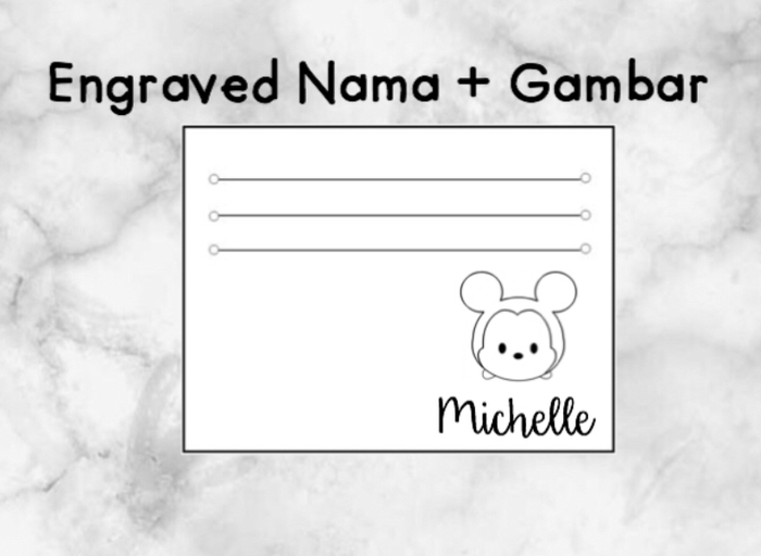 Gambar TAMBAHAN ENGRAVED NAMA + GAMBAR dari BlinkzStore Jakarta Utara Tokopedia