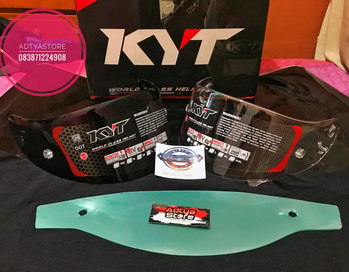 Gambar Paket hemat visor original kyt r10, rc7, k2r, mds free sticker set vis dari AdtyaStore Kota Bekasi Tokopedia