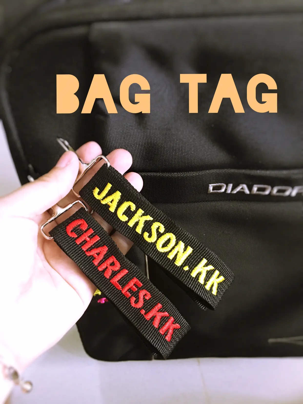 Bag Tag bordir Nama