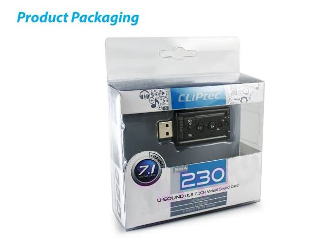 Gambar Cliptec USB SoundCard 7.1 virtual sound card dari Click & Go Tokopedia Kota Bandung Tokopedia
