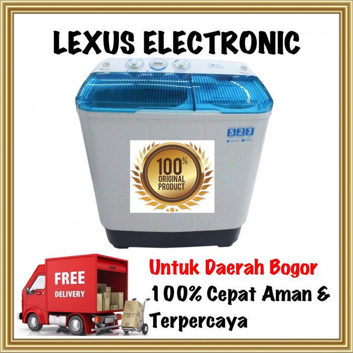 Gambar PROMO MURAH MESIN CUCI 2 TABUNG 7KG MIDEA MTA77 GARANSI RESMI dari lexus electronic mall Kota Bogor Tokopedia