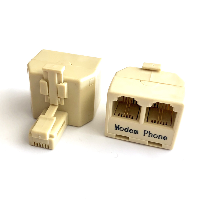 Modem Rj11 Jual Telephone RJ-11 Line Splitter 2 Port Modem | Roxette T 2 Cabang ...