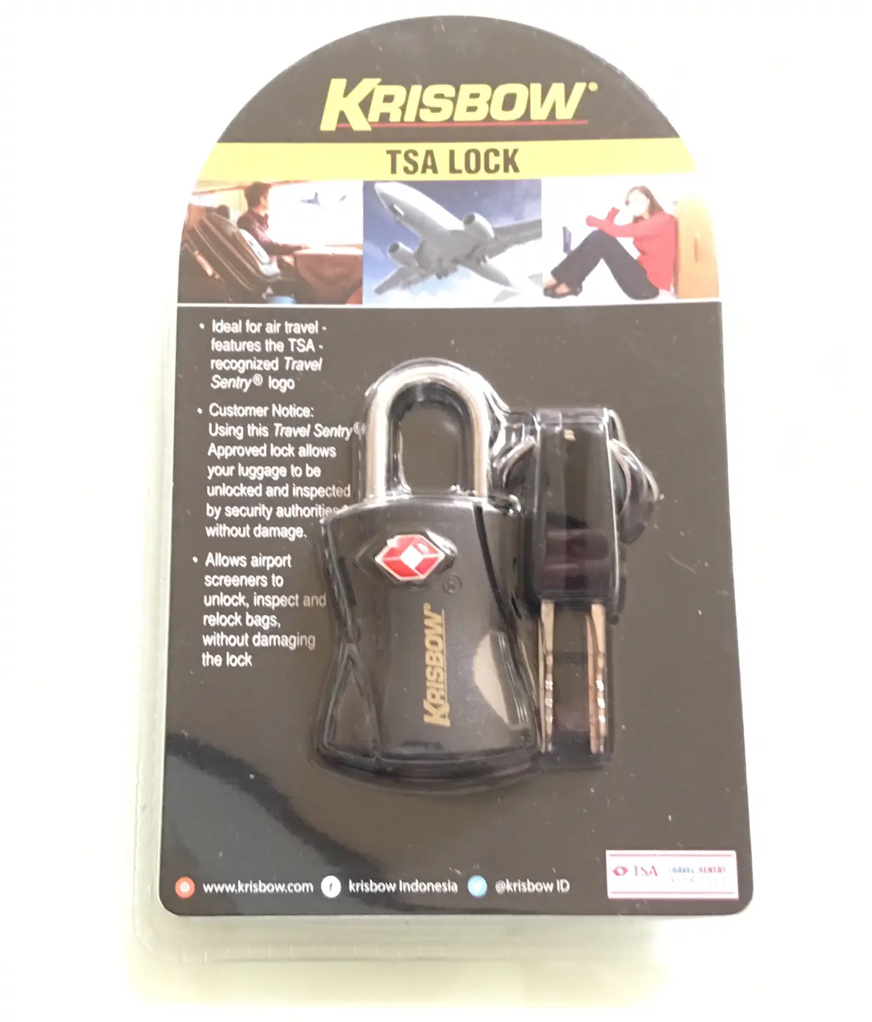 Gembok Padlock With Key Plastik Krisbow