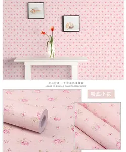 Wallpaper Sticker Bunga Shabby Pink 45cm x 10m