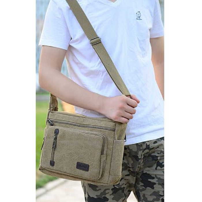 Gambar Tas Bahu Selempang Kanvas Pria dari SoniaShop.Tokopedia Kota Surabaya Tokopedia