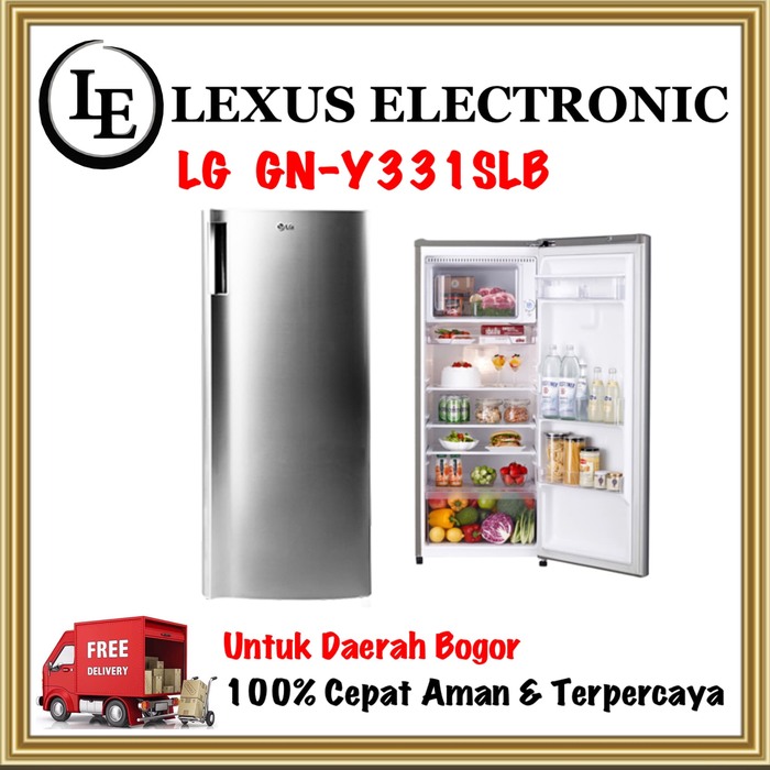 Gambar LG KULKAS 1 PINTU | GNY331SLB | GN-Y331SLB | KULKAS LG - 199 LITER dari lexus electronic mall Kota Bogor Tokopedia