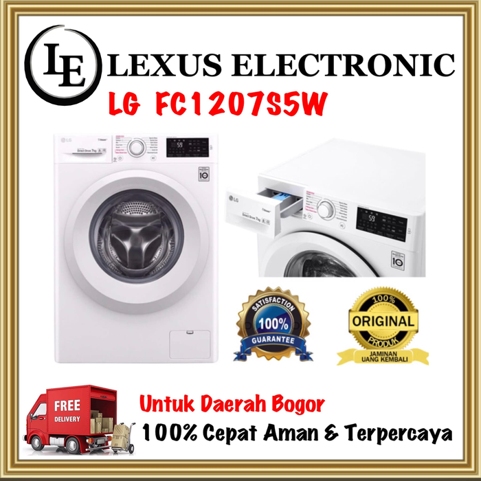 Gambar MESIN CUCI LG | FC1207S5W | FC 12075W | INVERTER | FRONT LOADING LG dari lexus electronic mall Kota Bogor Tokopedia