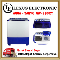 Gambar AQUA SANYO MESIN CUCI 9KG | MESIN CUCI 2 TABUNG 9KG | QW980XT | QW980 dari lexus electronic mall Kota Bogor 1 Tokopedia