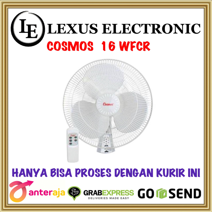 Gambar PROMO MURAH KIPAS ANGIN DINDING REMOTE COSMOS 16WFCR 16" GARANSI RESMI dari lexus electronic mall Kota Bogor Tokopedia