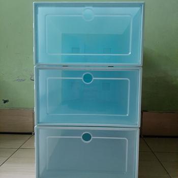 Product Review of 1 SET/ 3PCS KOTAK SEPATU/SANDAL TRANSPARAN/SHOES BOX/RAK SEPATU from Tokopedia customer review 2
