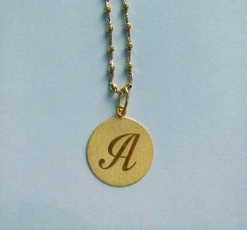 Product Review of Liontin Model Koin Huruf bisa request hadiah ultah elegant emas asli from Tokopedia customer review 0