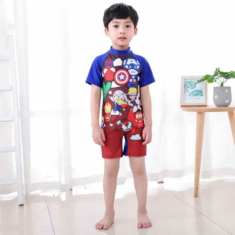 Baju renang anak laki laki swimsuit one piece diving avengers import