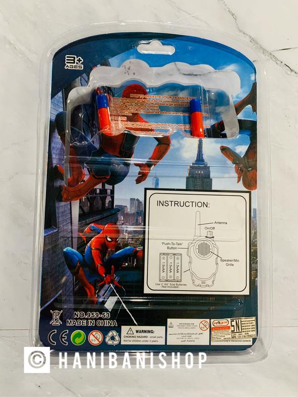 Walkie Talkie Spiderman set / Mainan Walkie Talkie Anak Spiderman 1
