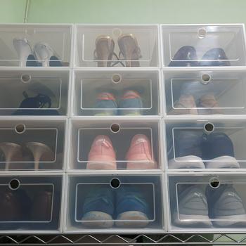 Product Review of 1 SET/ 3PCS KOTAK SEPATU/SANDAL TRANSPARAN/SHOES BOX/RAK SEPATU from Tokopedia customer review 2