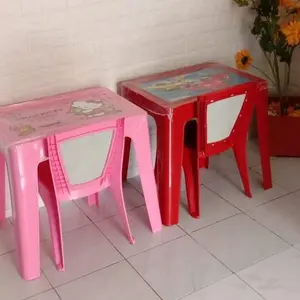 Meja dan Kursi Plastik Anak Hot Wheel