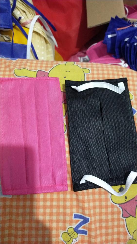 MASKER 2 ply model lipatan tipe xxx tebal isi tisu 3ply untuk corona