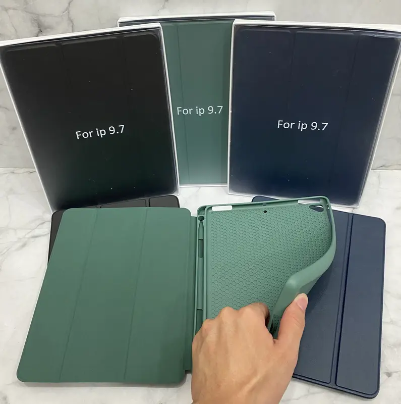 Smart Cover Case iPad 6 2018 / New iPad 2017 9.7 Pencil Holder Casing 5