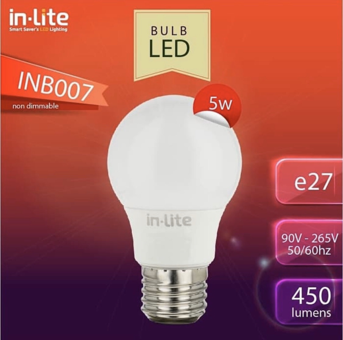 Gambar Inlite led bulb 5w E27 putih / kuning dari Light Co Indonesia Kota Denpasar Tokopedia