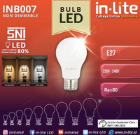 Gambar Inlite led bulb 7watt E27 putih / kuning dari Light Co Indonesia Kota Denpasar 3 Tokopedia